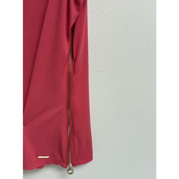 Calvin Klein Women's Sleeveless Blouse with Side Zipper Detail Pink Black Size M - Picture 5 of 6